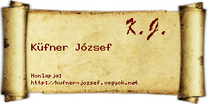 Küfner József névjegykártya